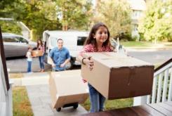family moving into a house